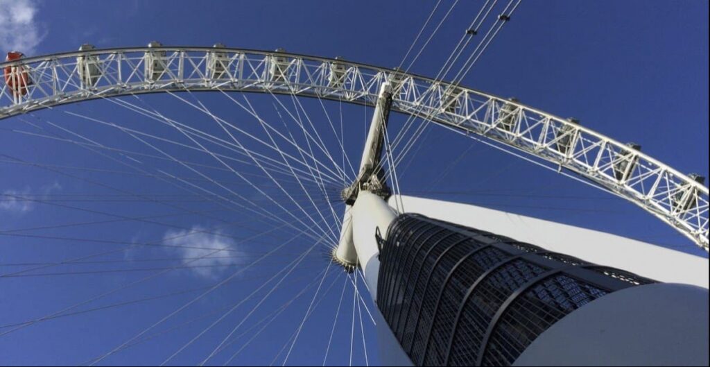 A Ferris wheel