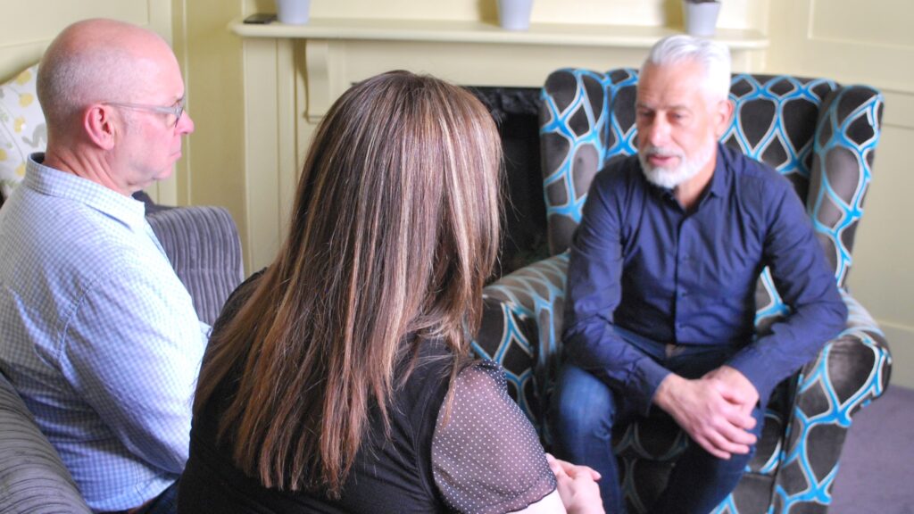 Nick giving a therapy session